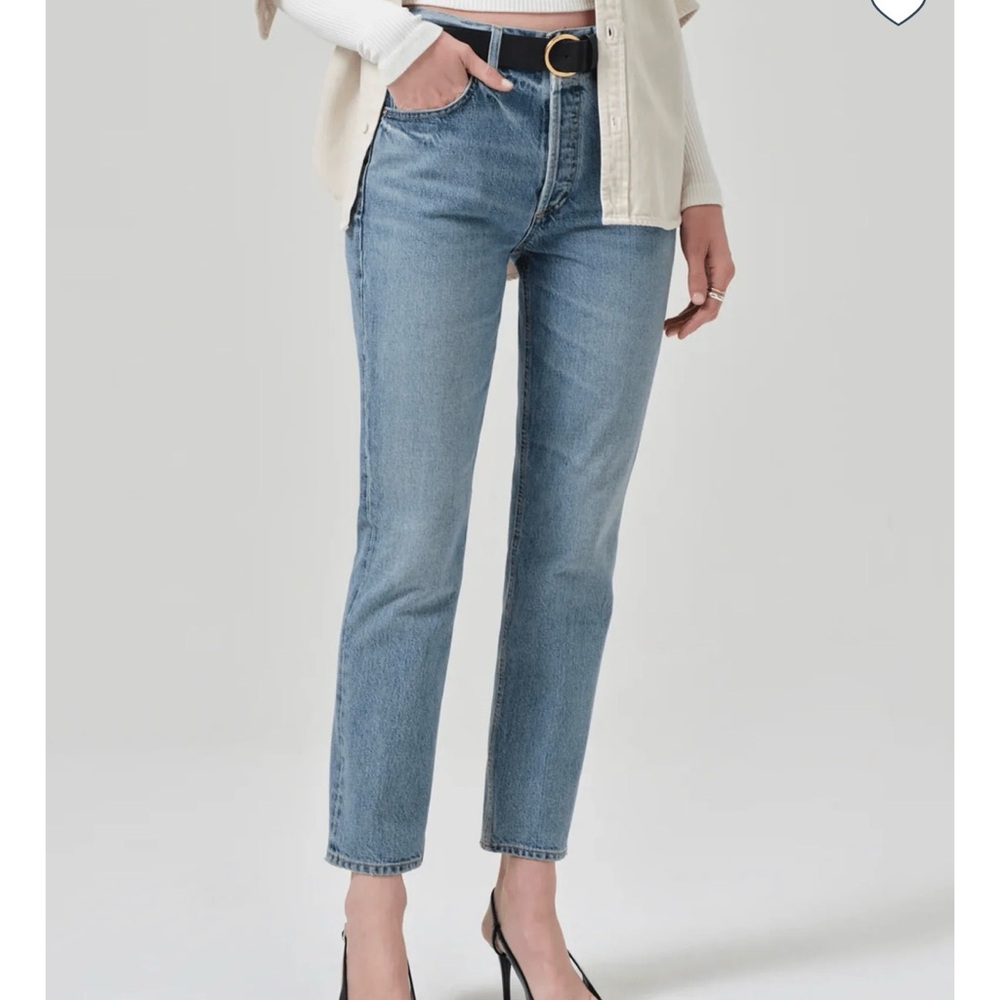 Citizens Of Humanity Straight Leg Jeans in Light Blue Denim